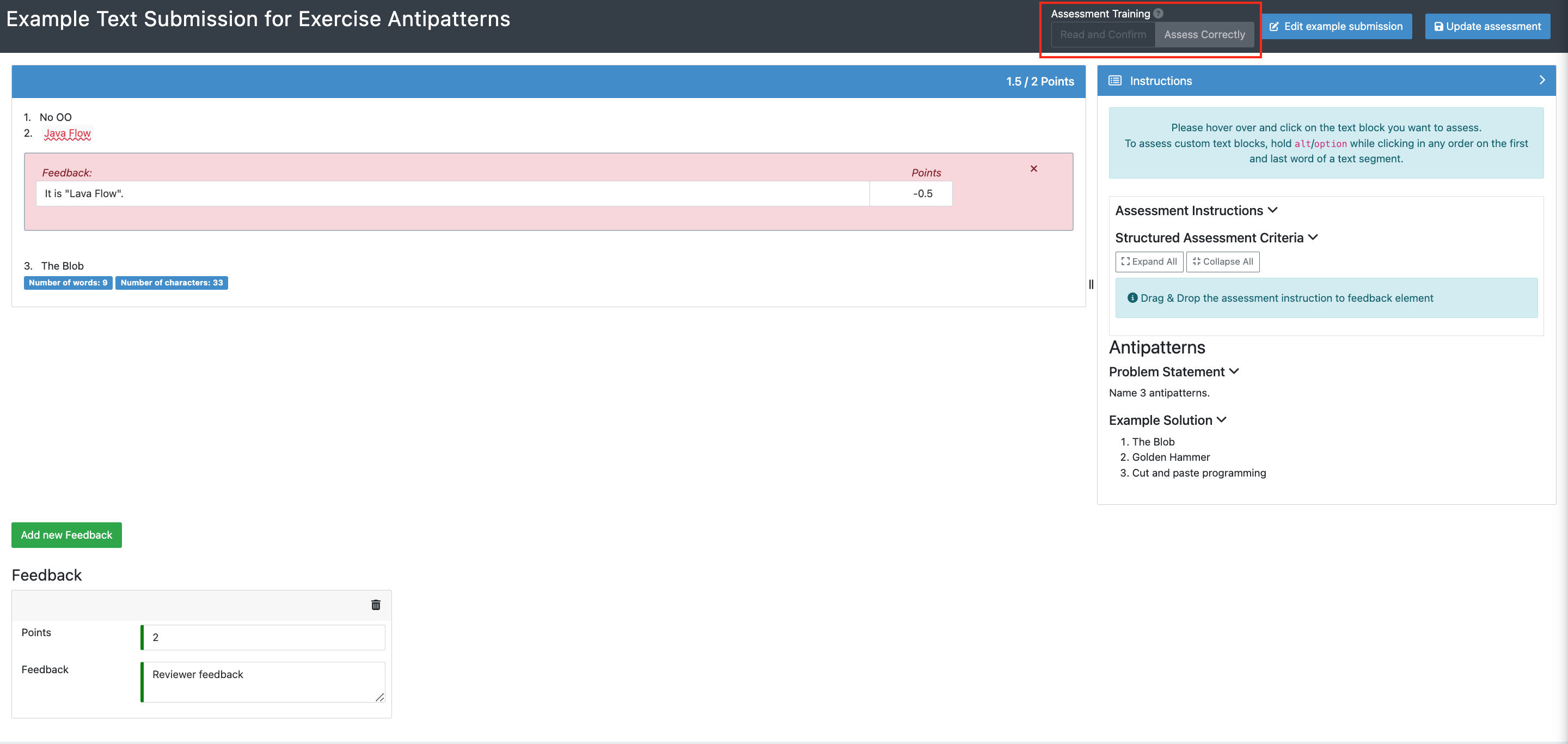 Example Assessment