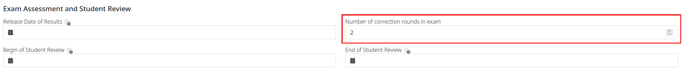 Configure exam