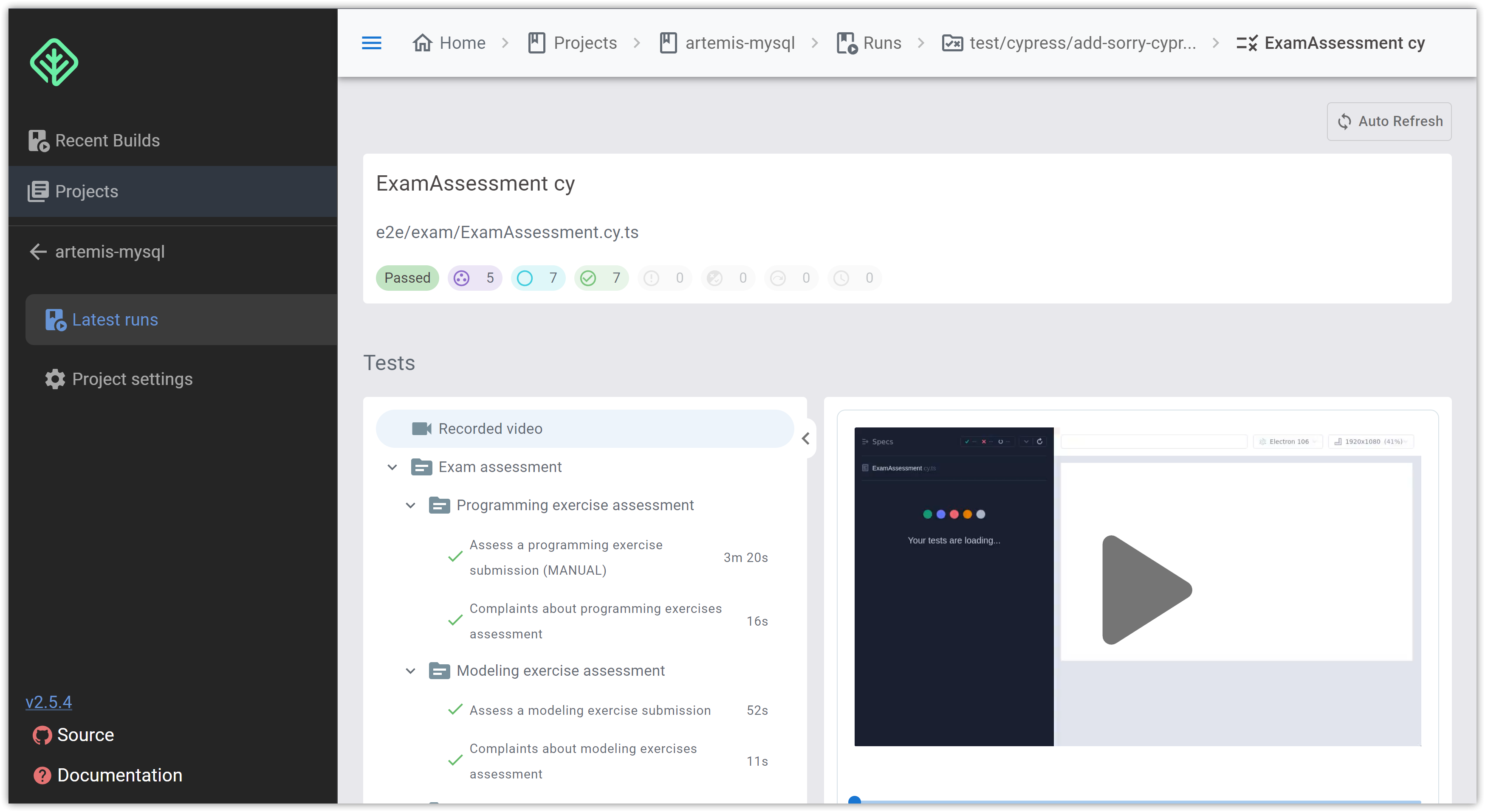 Sorry Cypress single test