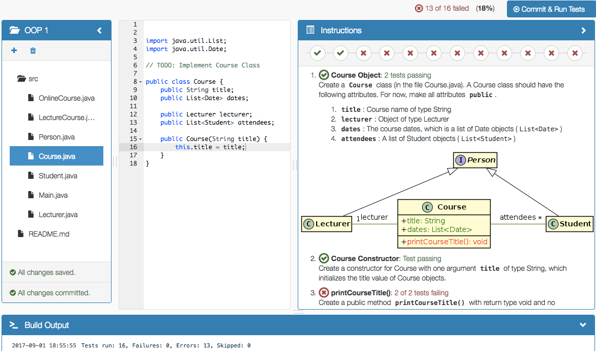Online Editor with Instructions