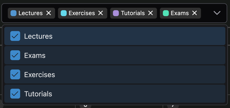 Filter Component for Large Devices