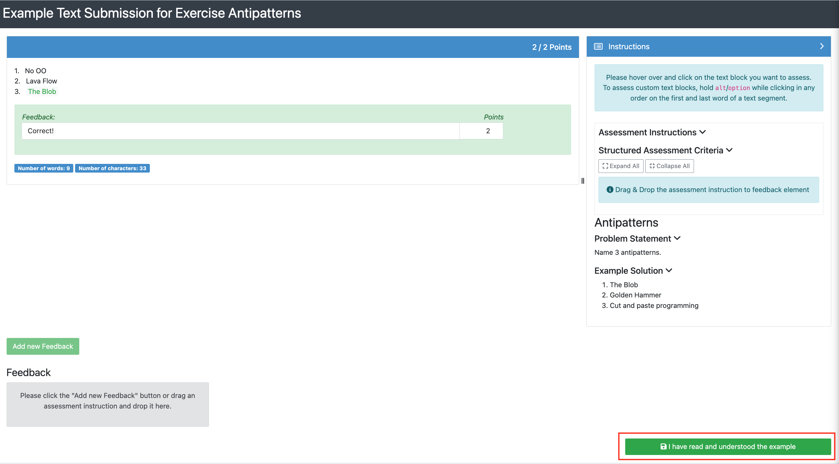 Read and Confirm Example