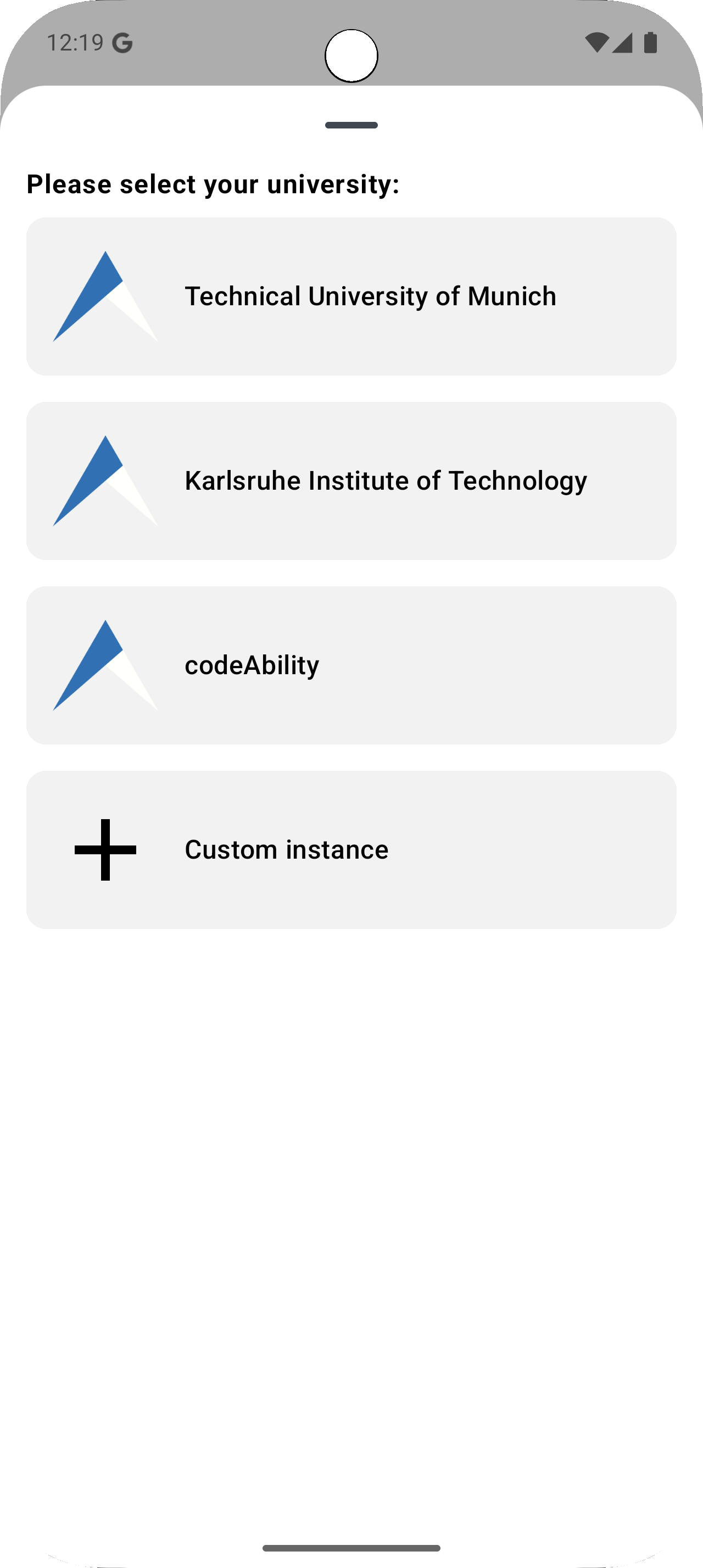 Server selection overview Android