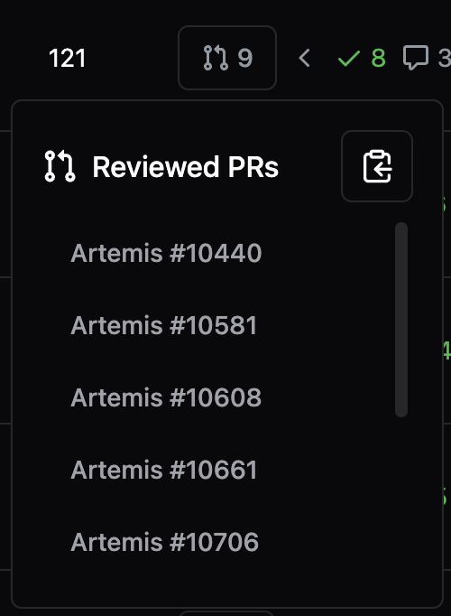 Screenshot of the Leaderboard PR Overview Modal