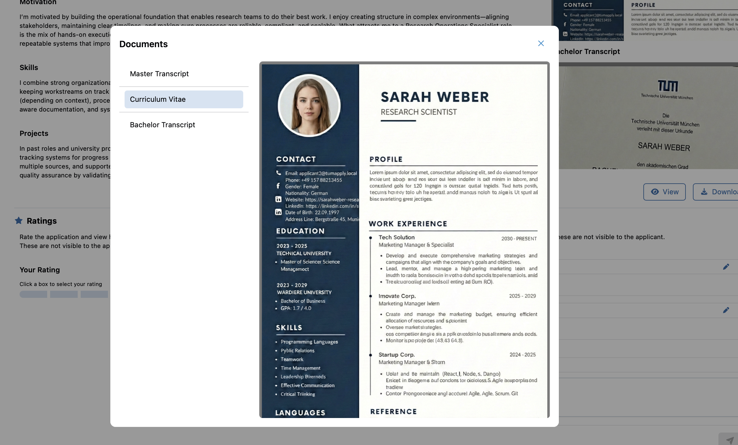Document Viewer Dialog