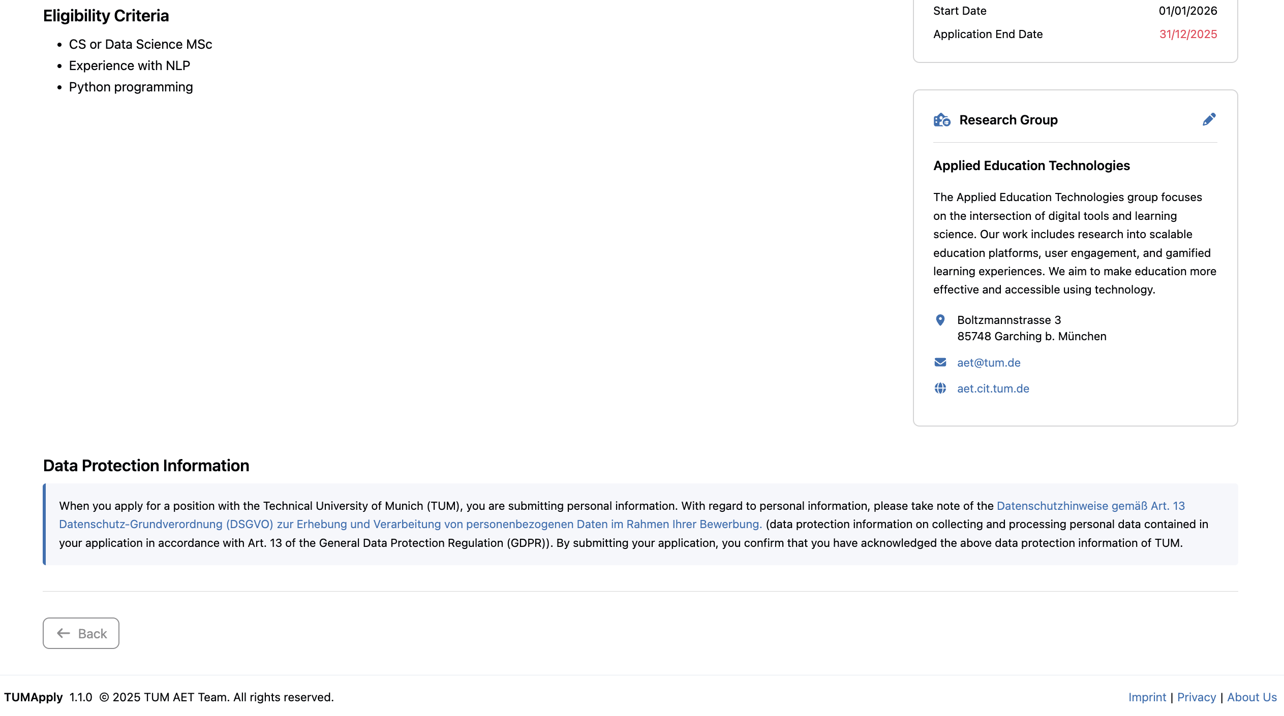 Job Details Page Professor 2