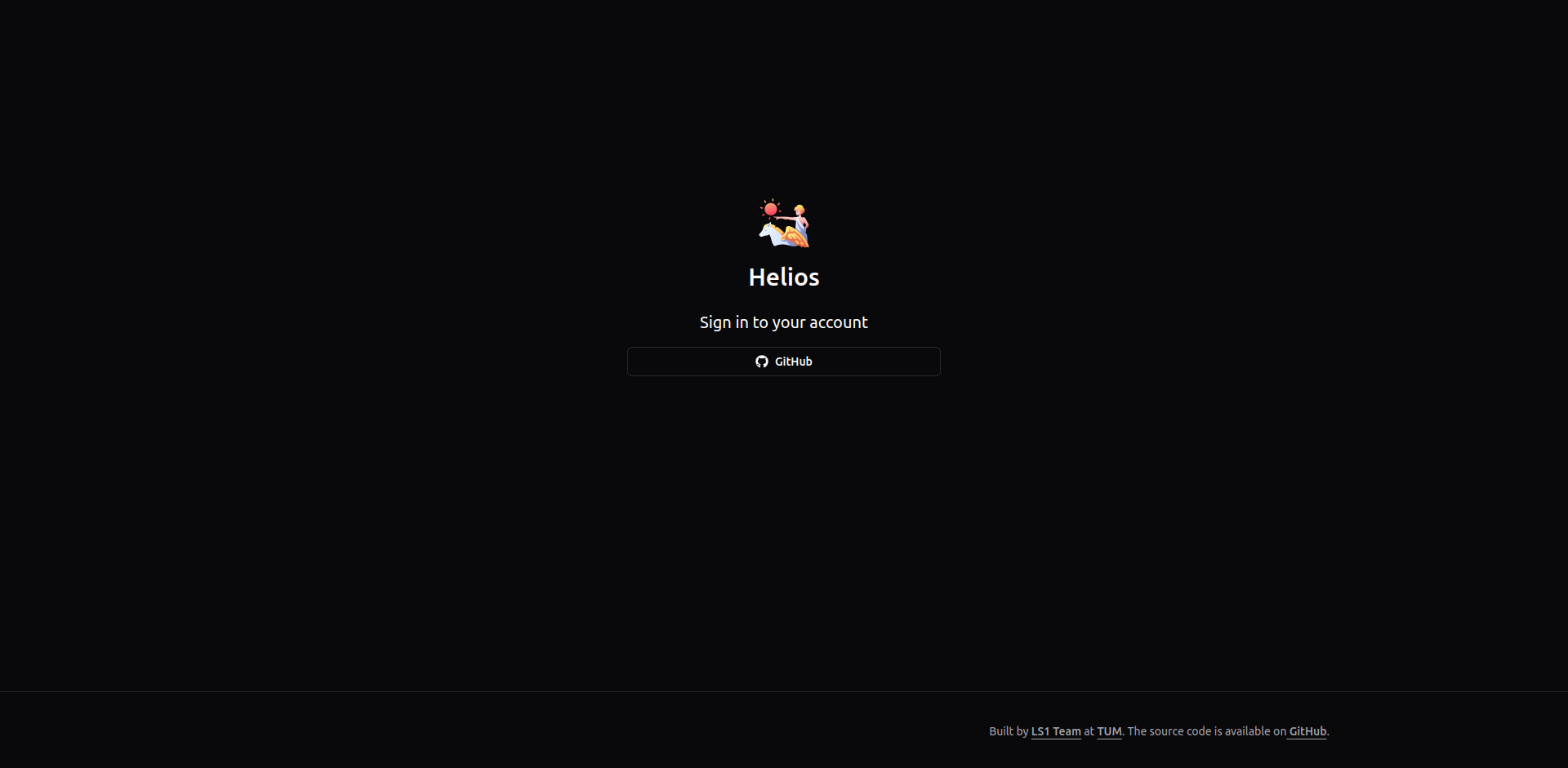 Screenshot of the Helios header